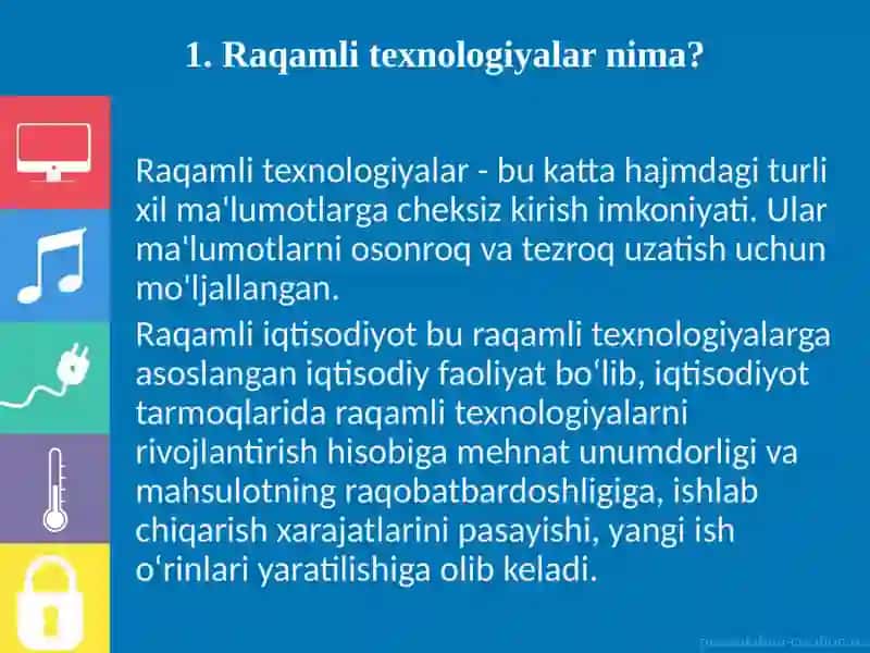 RAQAMLI TEXNOLOGIYALAR 3