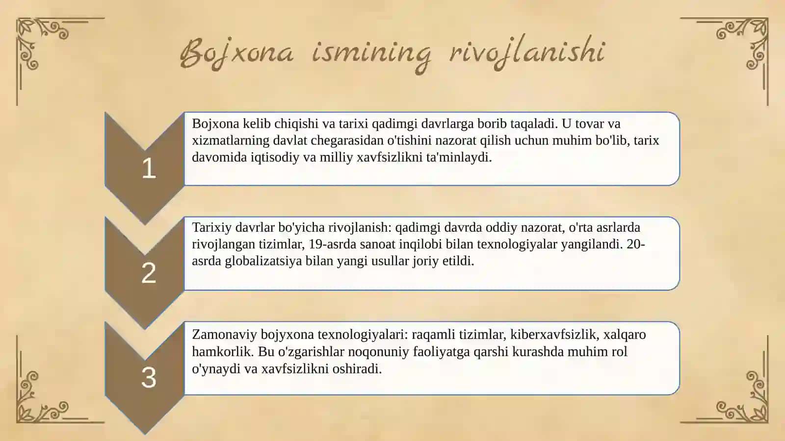 Markaziy osiyoda bojxona ishi tarixi 3