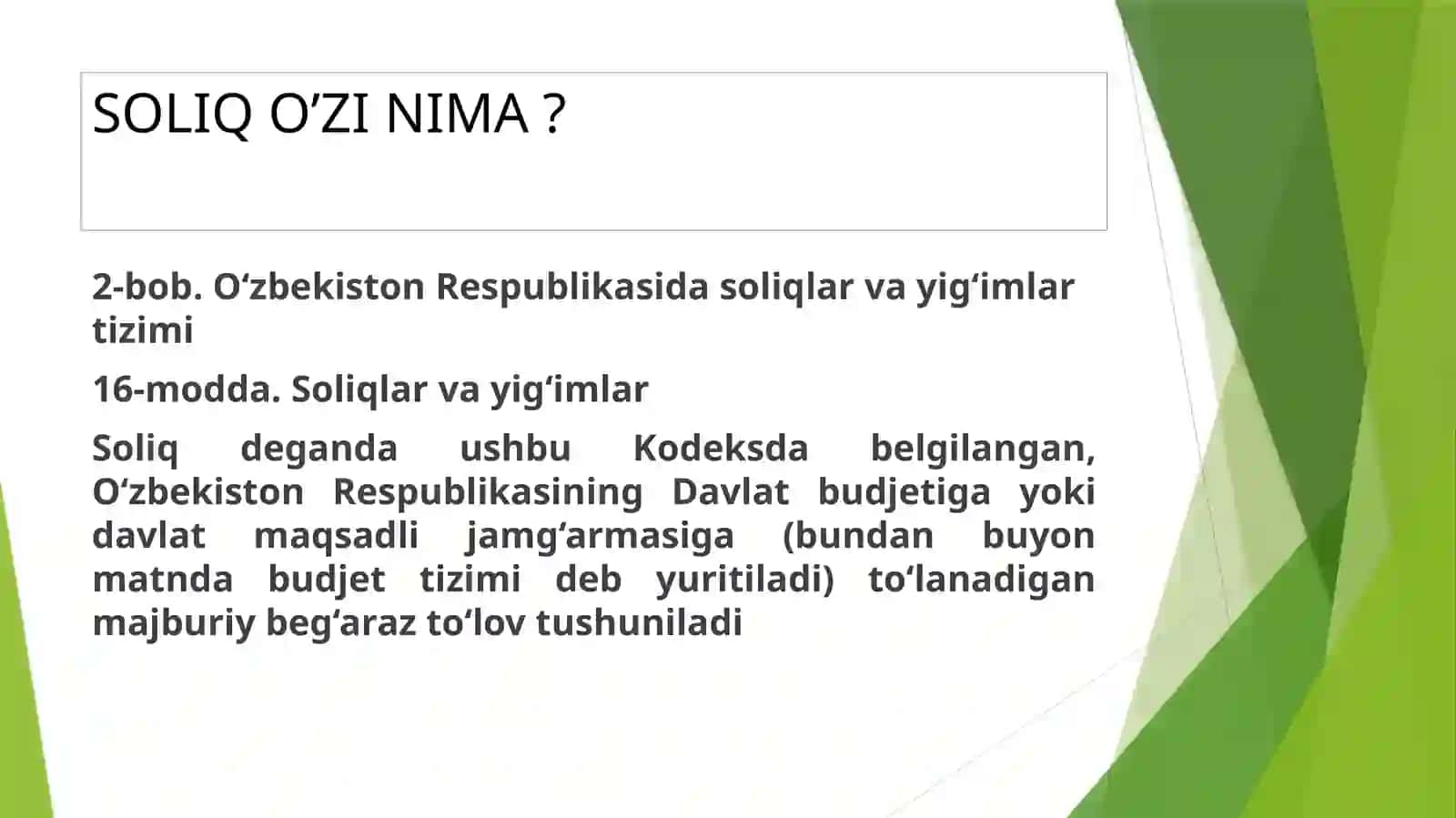 Soliq to’lovchilarning asosiy huquqi va majburiyatlari 3