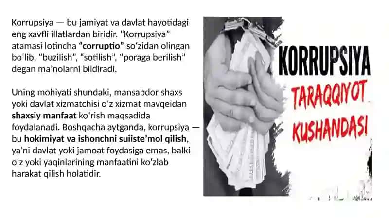 KORRUPSIYANING MOHIYATI VA UNING OQIBATLARI 3