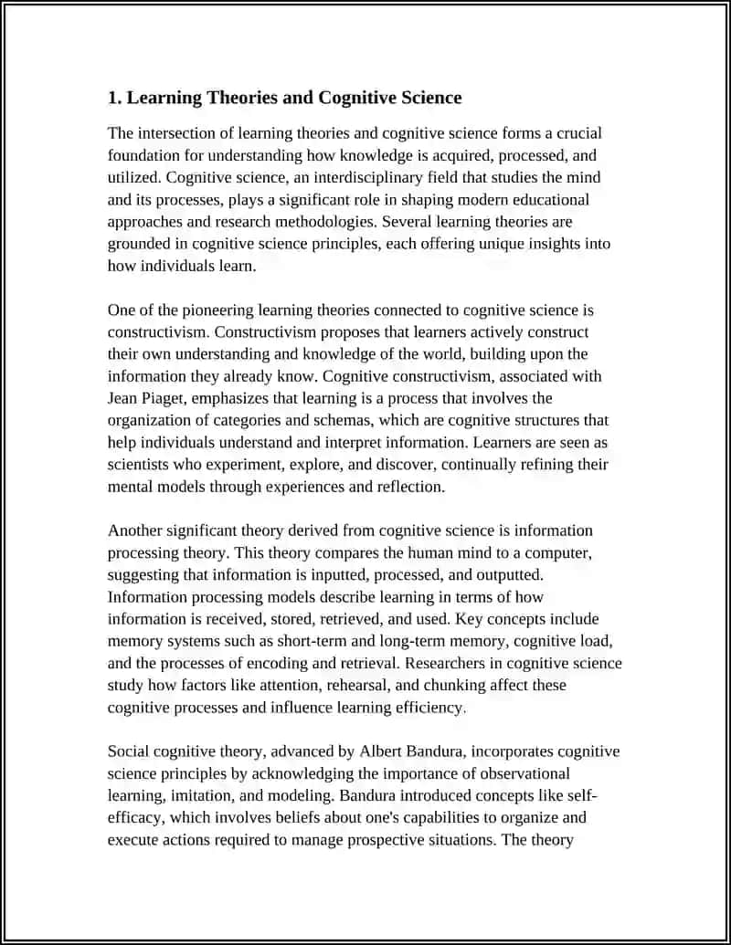 Learning Theories and Cognitive Science 3