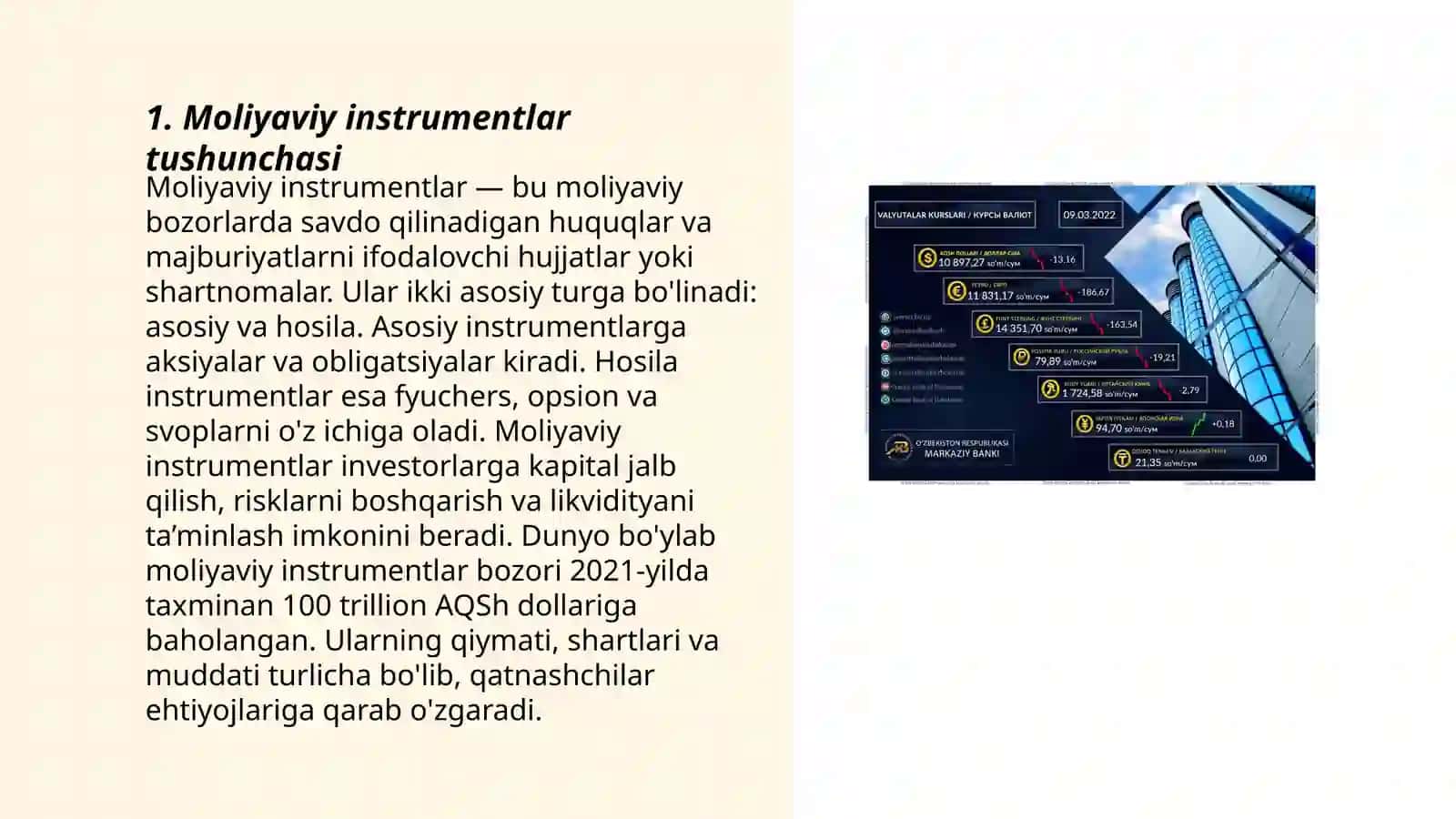 Moliyaviy instrumentlar va ularning turlari 3