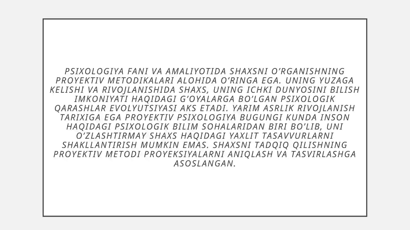 Proyektiv metodikalar 3