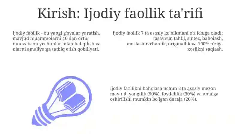 Yilning eng faol ijodkor talabasi o‘zim 3
