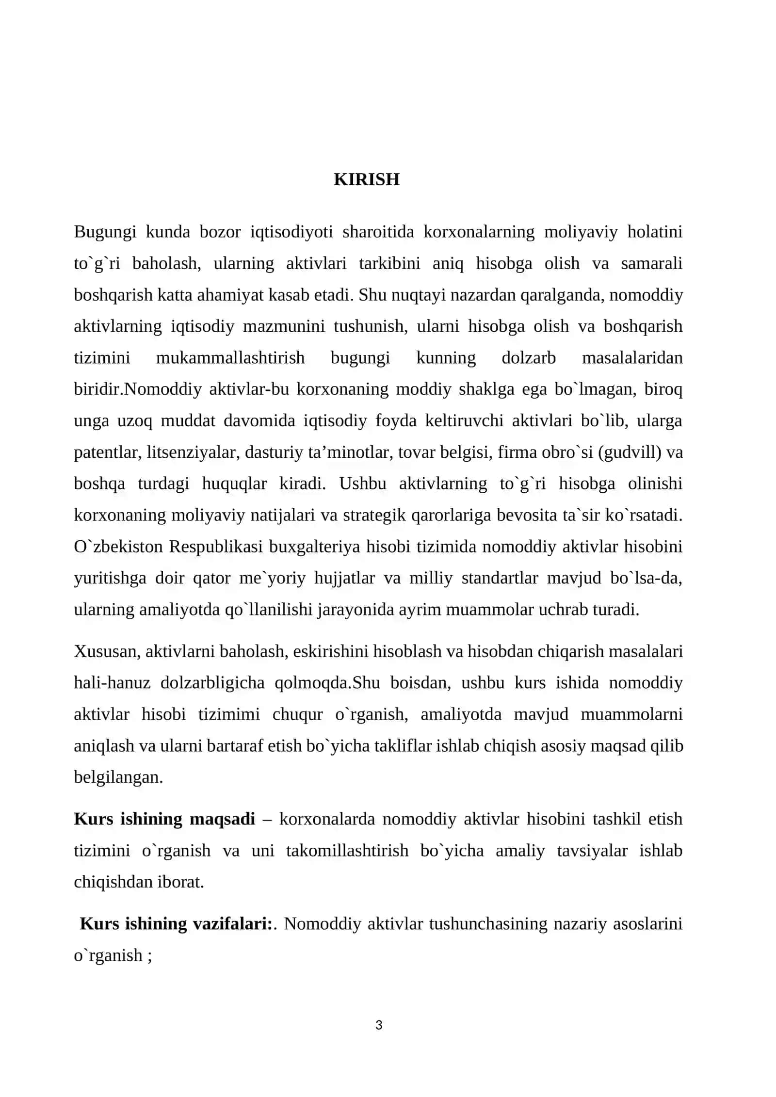 Nomoddiy aktivlar hisobini tashkil etish 3