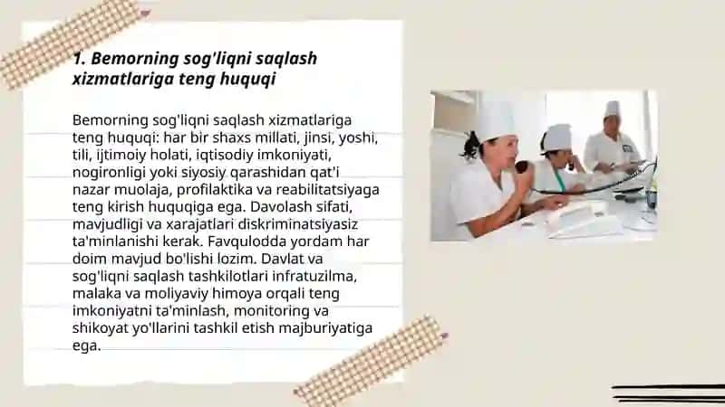 Bemor va tibbiy xodimlar huquqlari 3