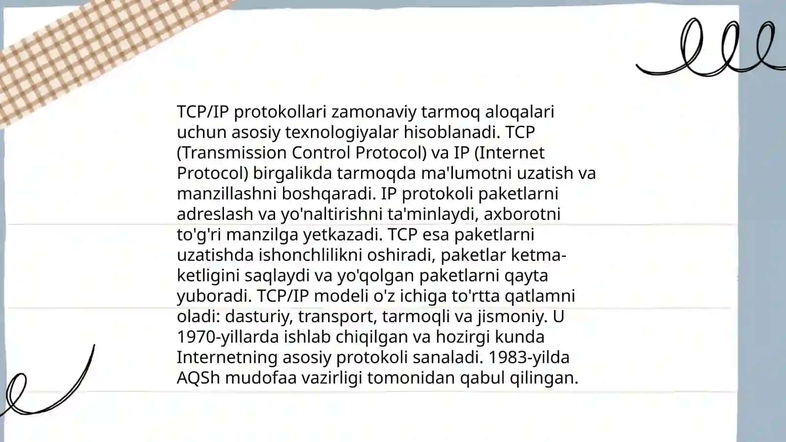 TCP/IP protokollari 3