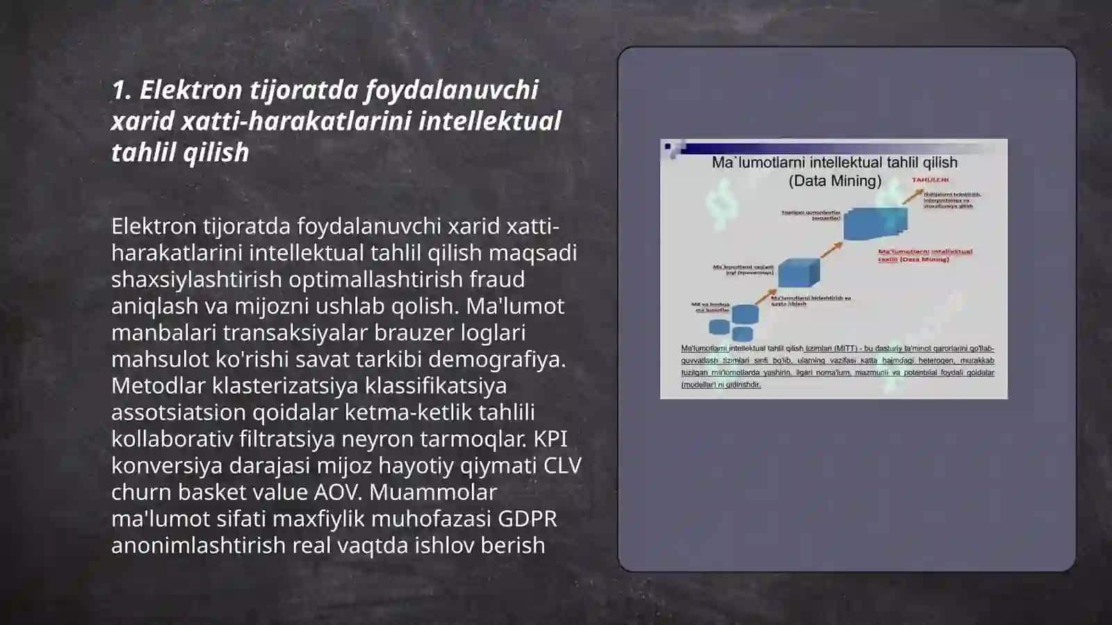 Elektron tijorat va internet banking. Ma’lumotlarni intellektual tahlillash va ijtimoiy tarmoqlar 3