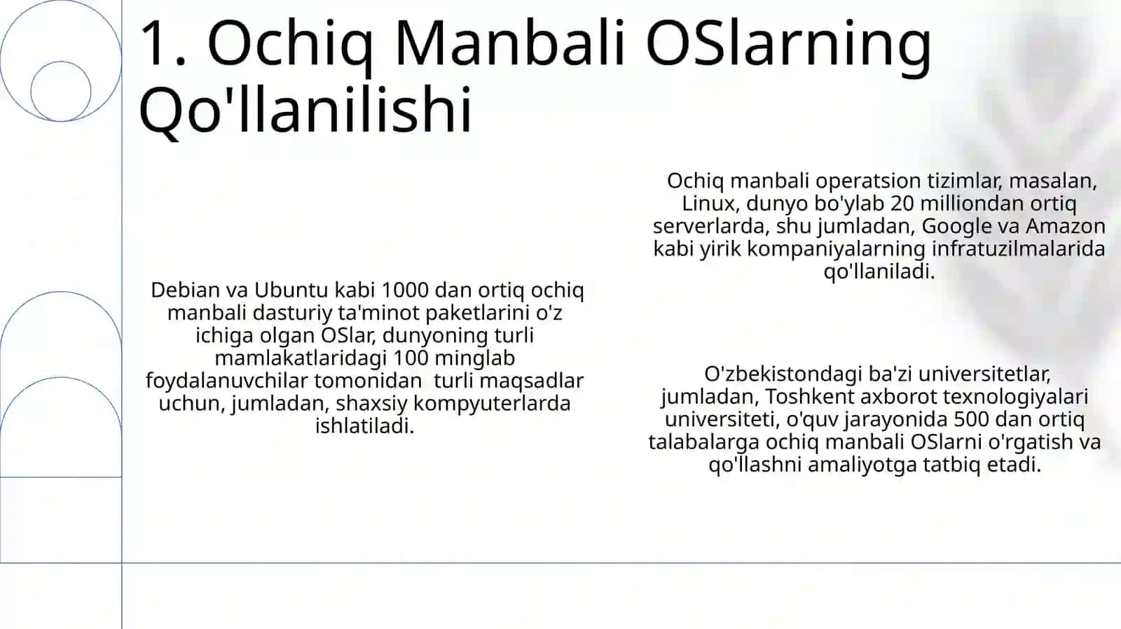 Ochiq kodli operatsion tizimlar 3