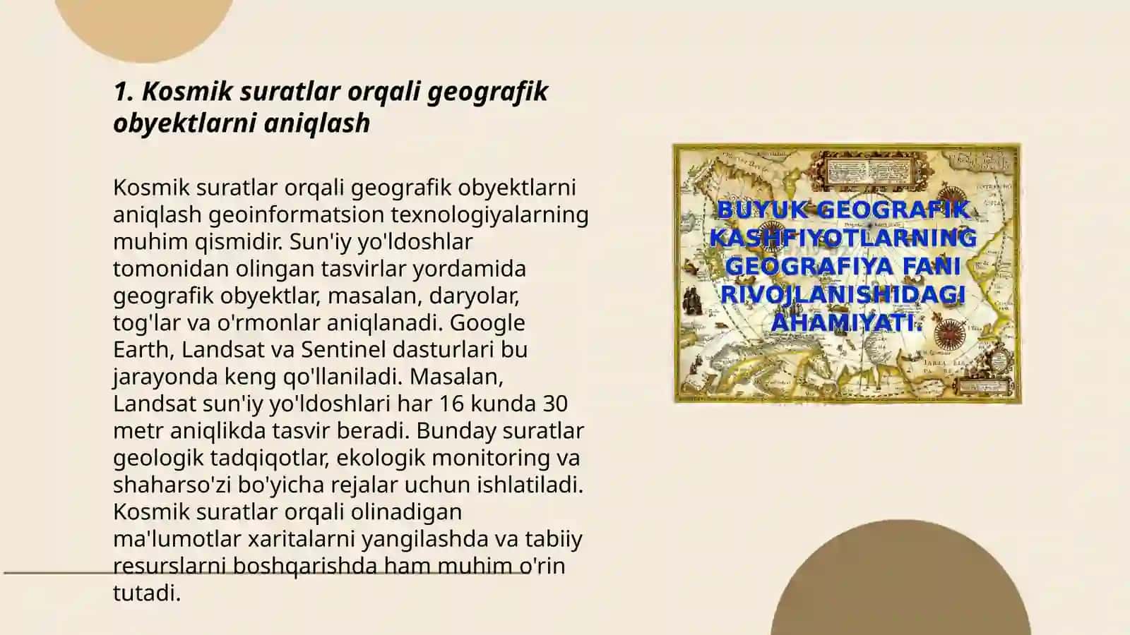 Kosmik suratlardan va geografik dasturlar 3