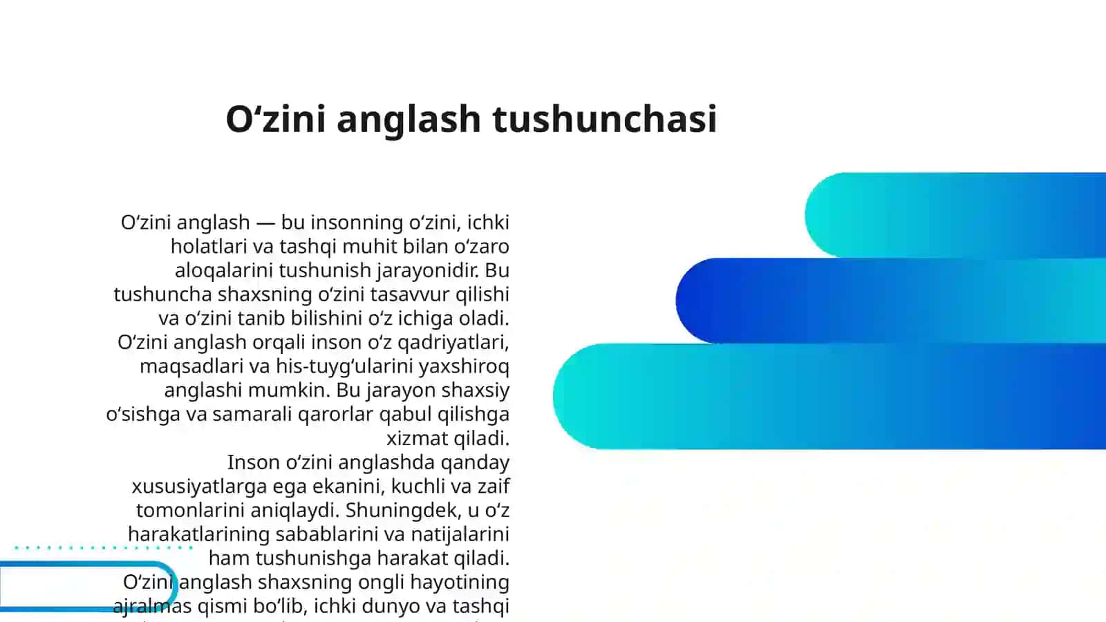 OʻZ OʻZINI ANGLASH VA MEN KONSEPSIYASI 3