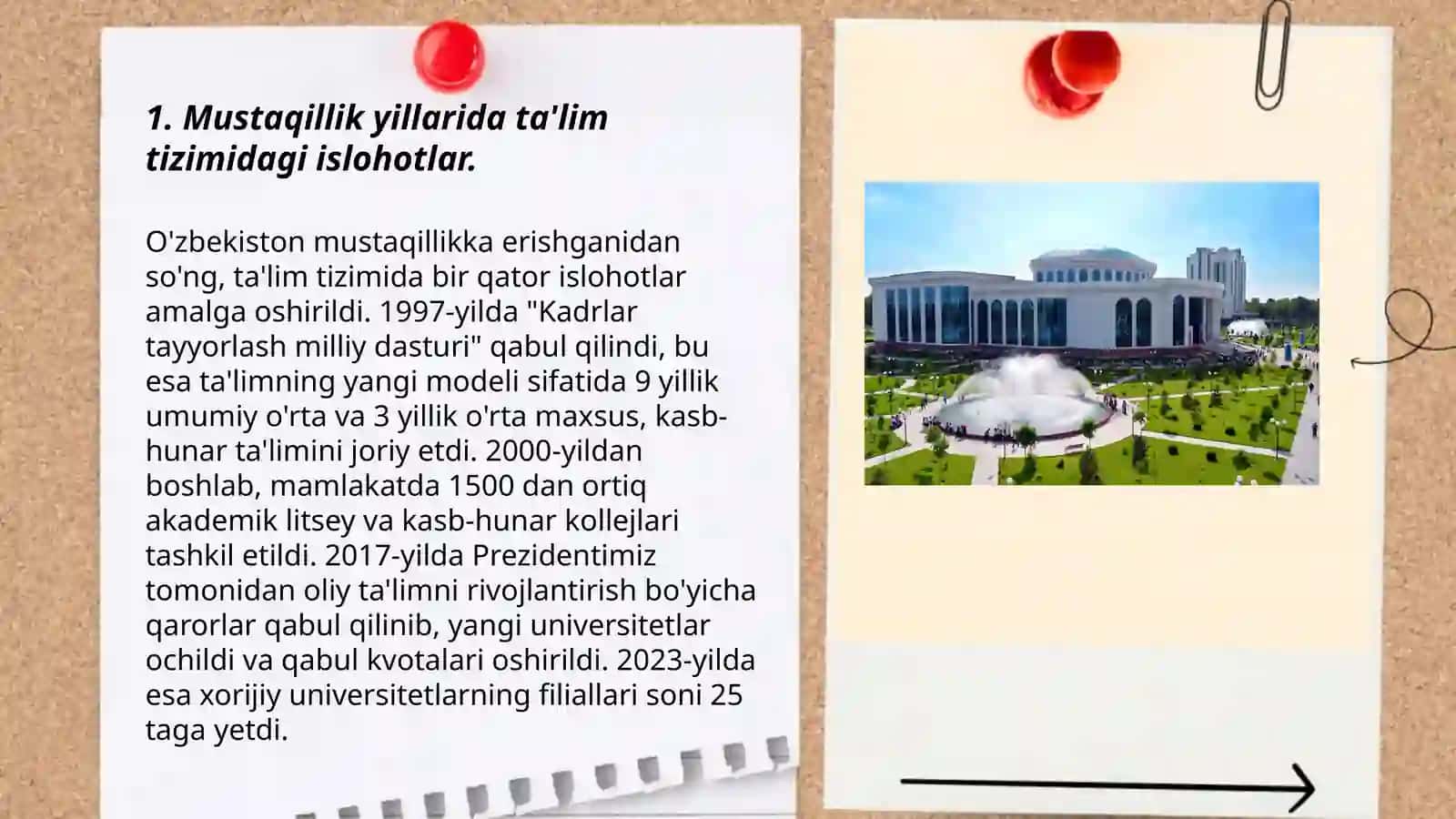 Mustaqillik yillarida ta'lim tizimidagi islohotlar 3