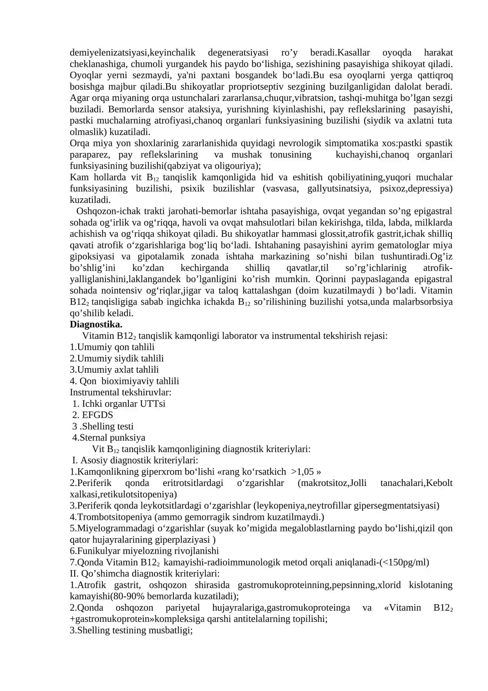 Megaloblast anemiyalar. Aplastik anemiya 3