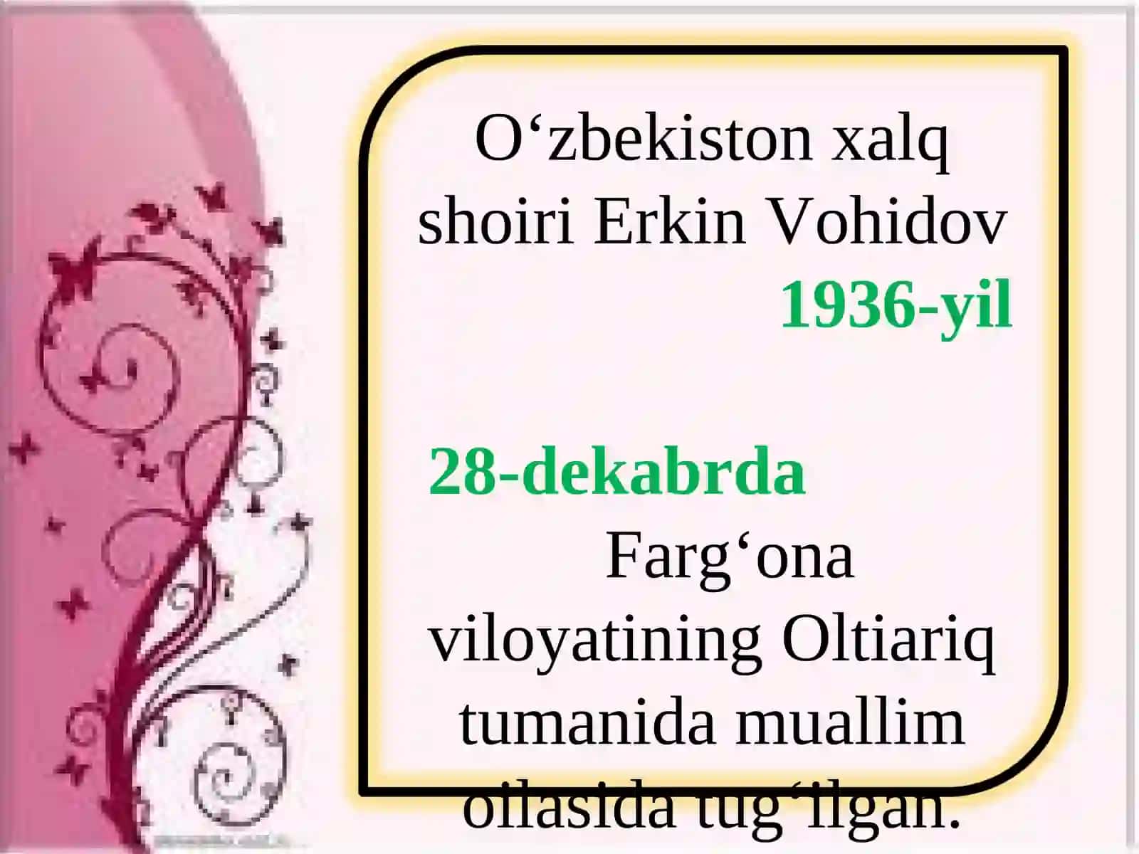 Erkin Vohidov Hayoti 3