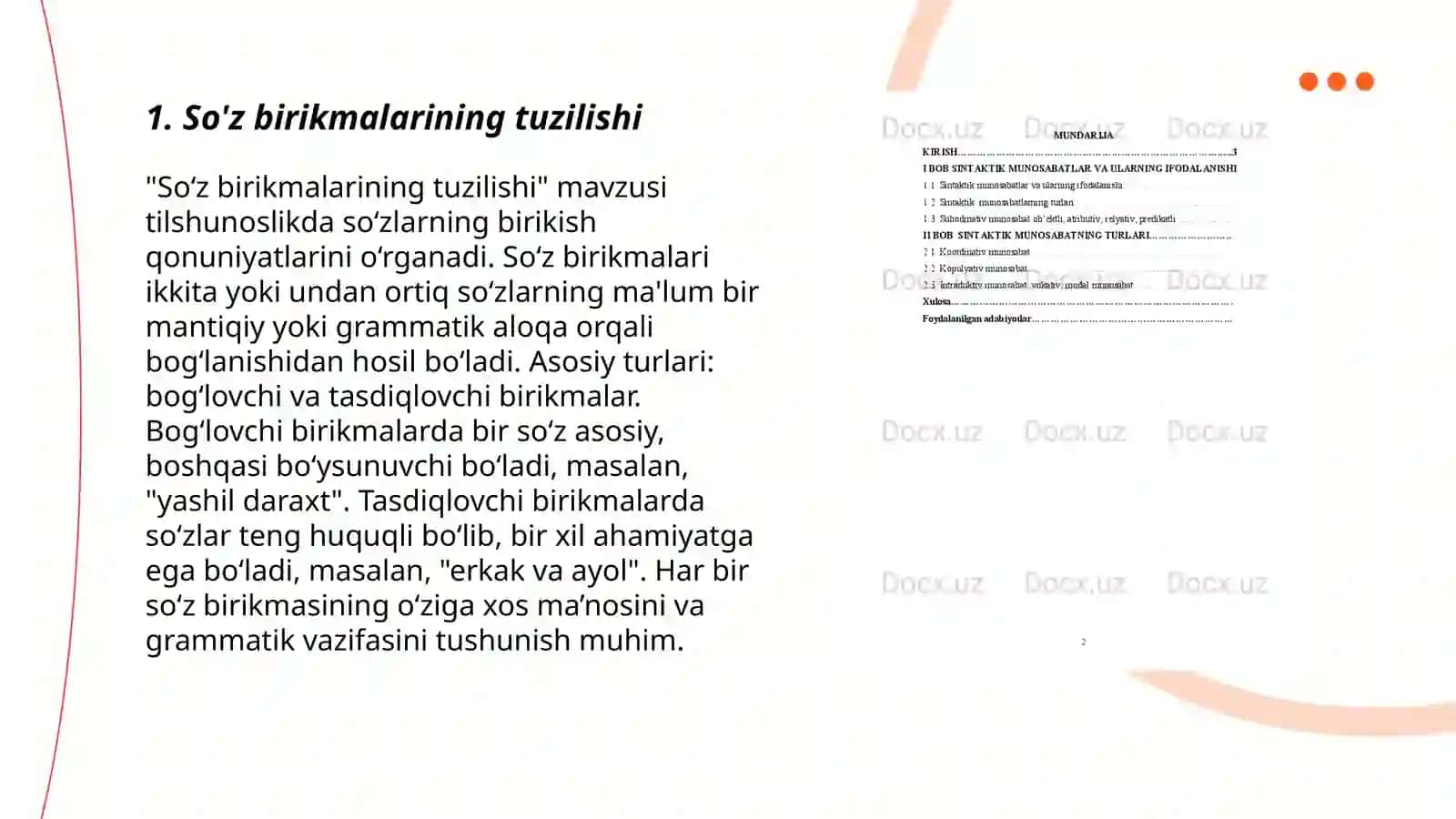 So'z birikmalarining tuzilishi 3