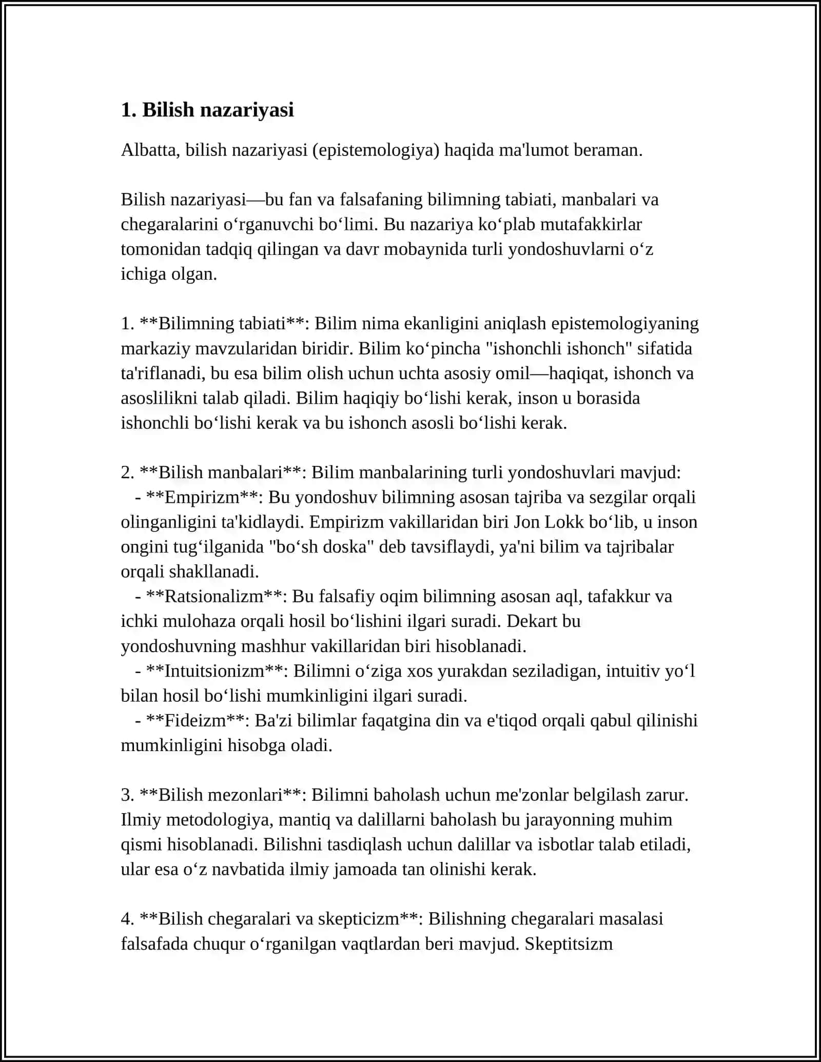 FALSAFA KOTIGORIYALARI 3
