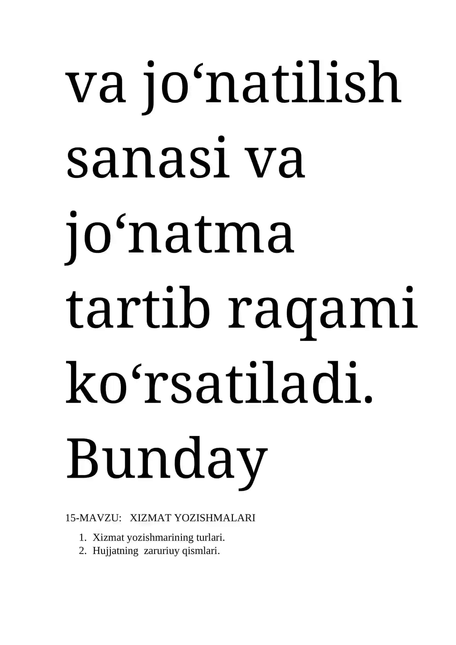 XIZMAT YOZISHMALARI 3