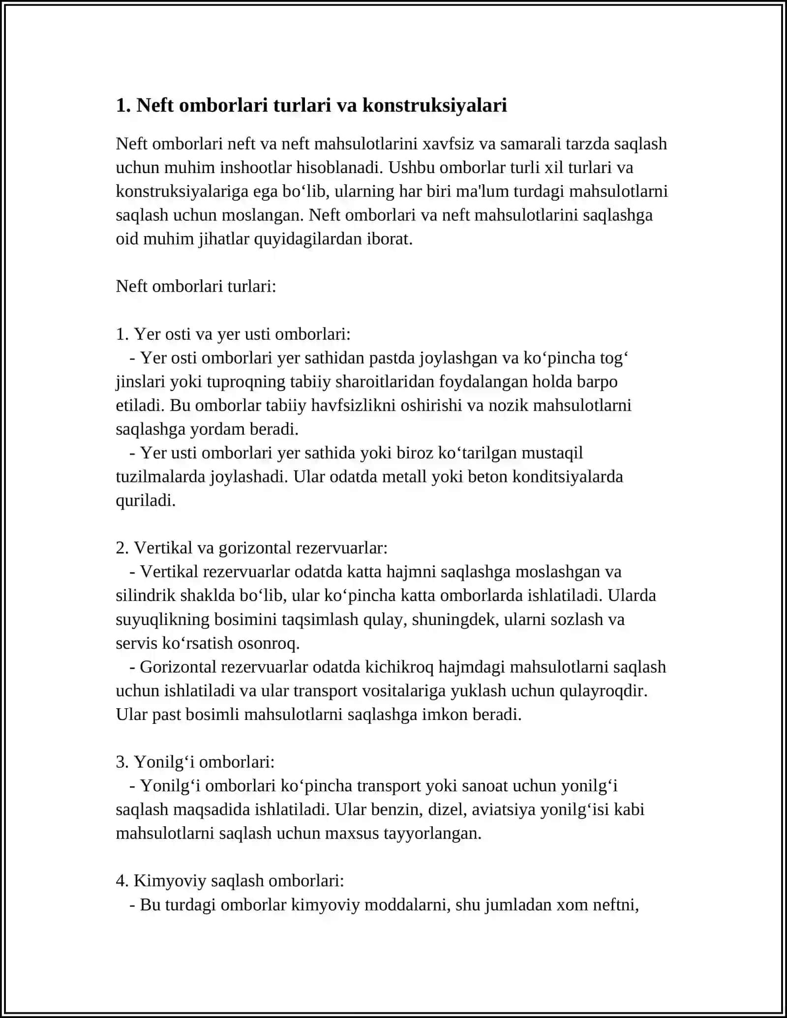 NEFT OMBORLARI VA NEFT MAHSULOTLARINI SAQLASH 3