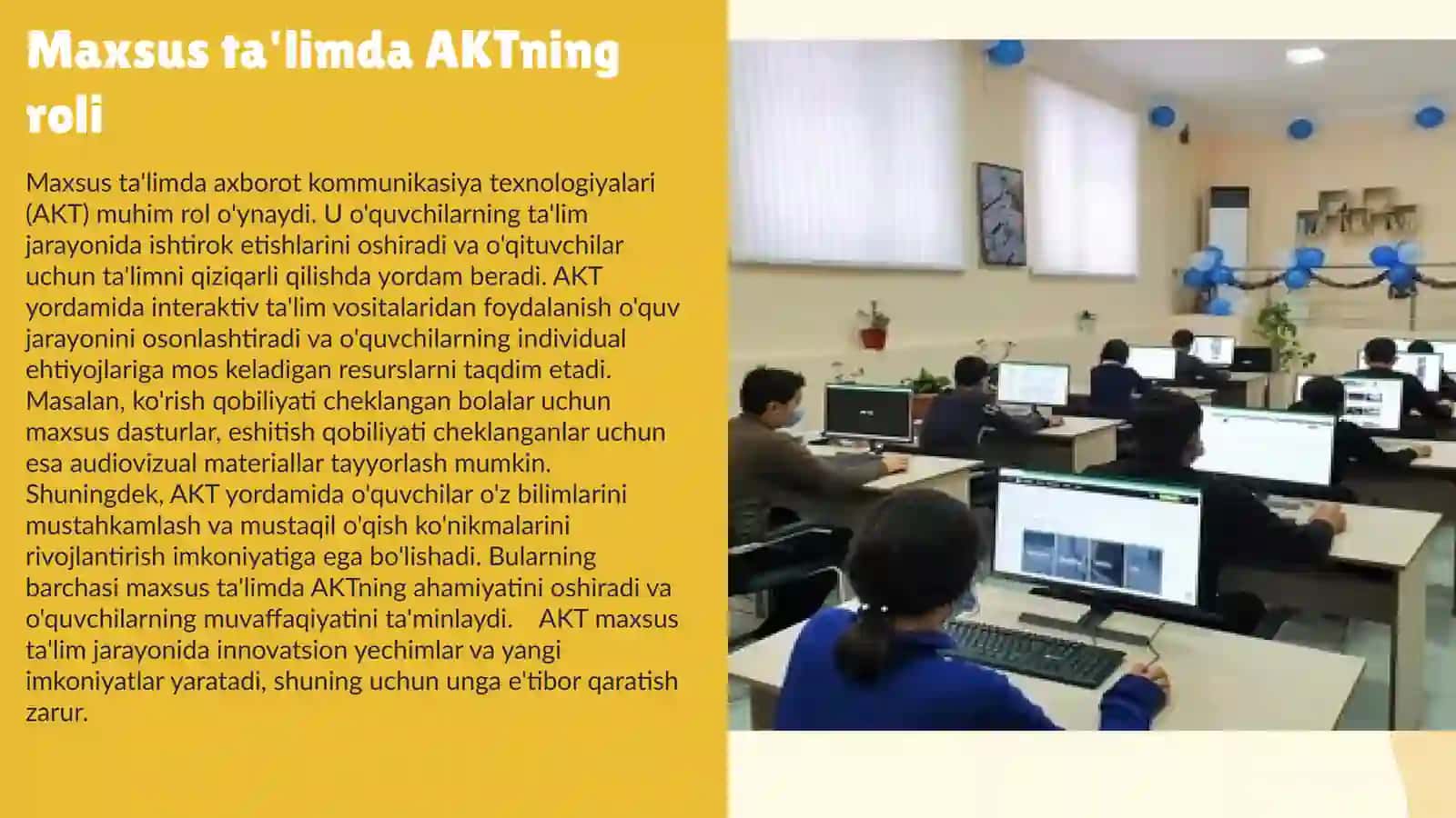 Maxsus talimda axborot kommunikasiya texnologiyalari slayd 3