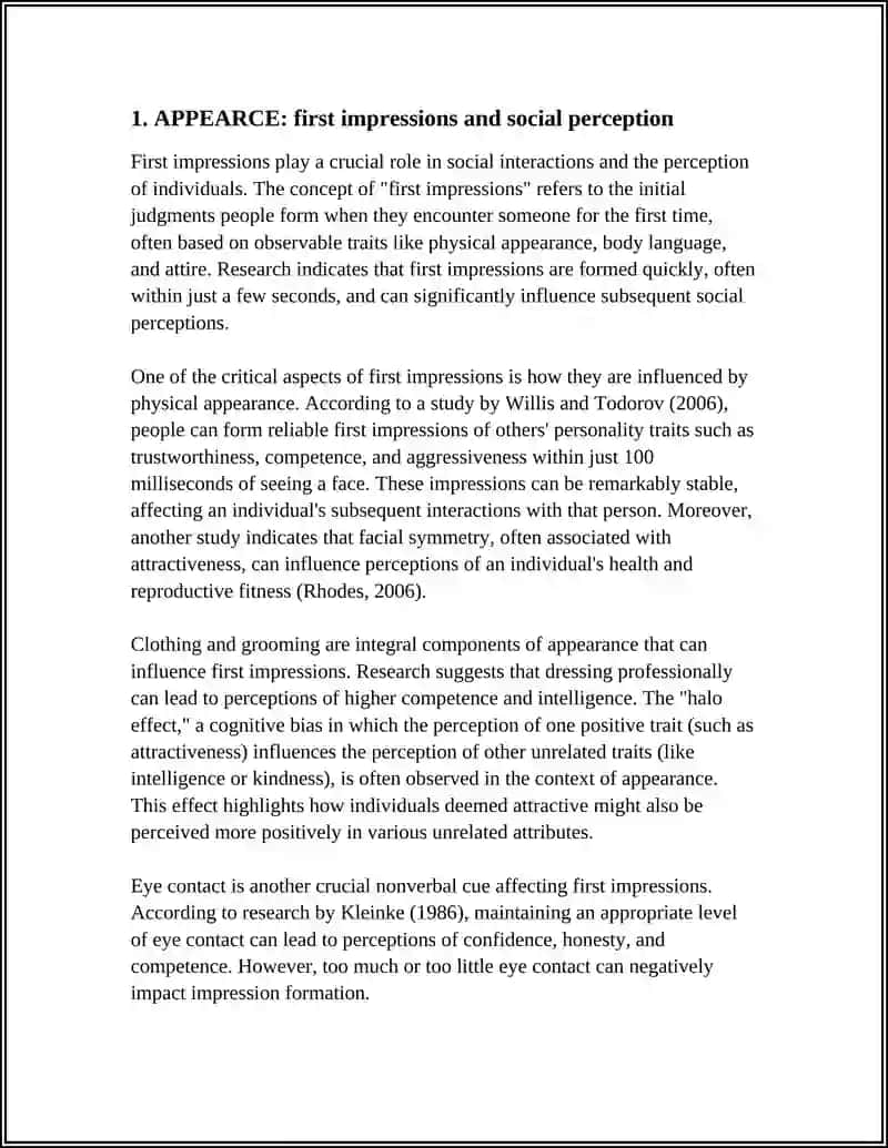 APPEARCE: First Impressions and Social Perception 3