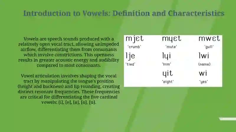 Fundamentals of Vowels 3