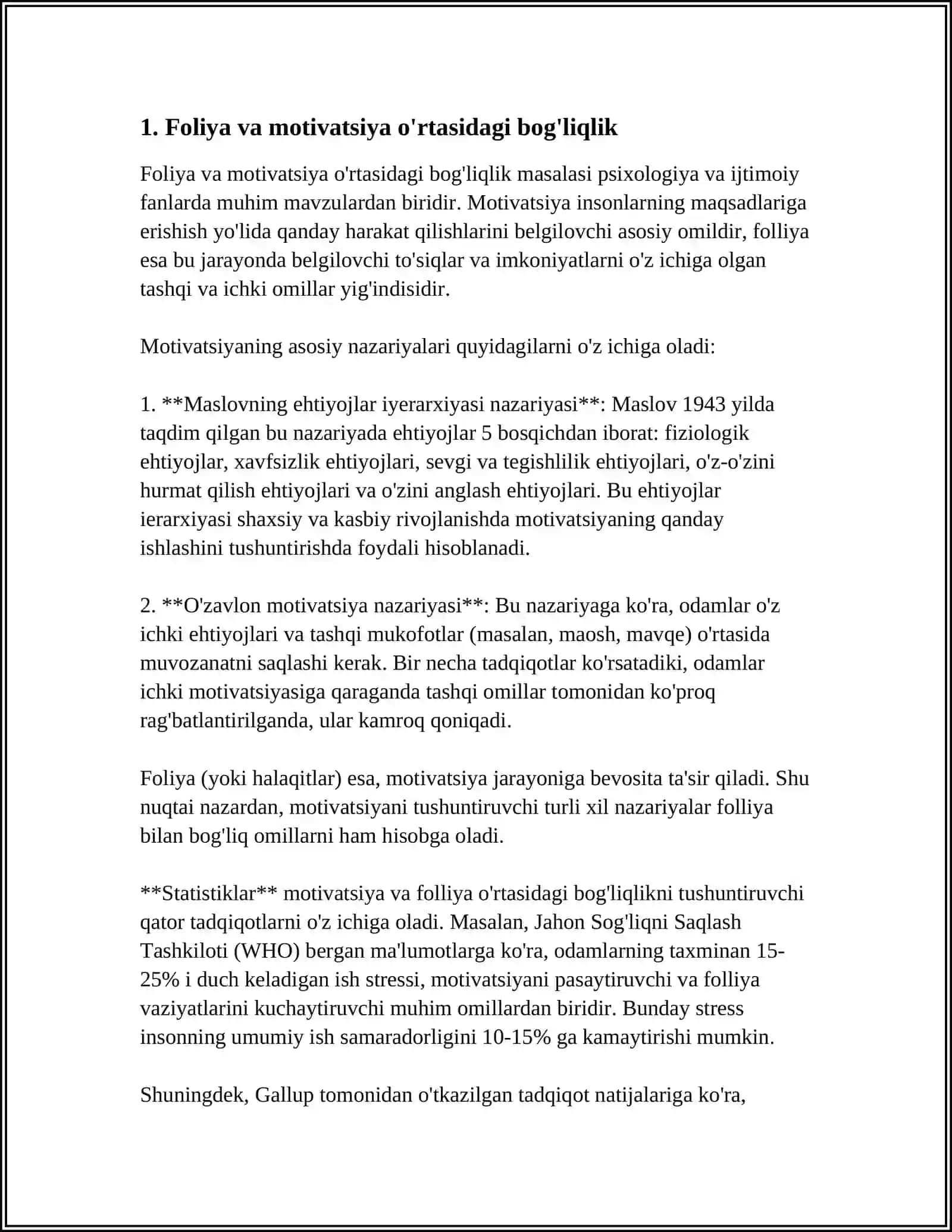 FOLIYAT VA MOTIVATSIYA 3