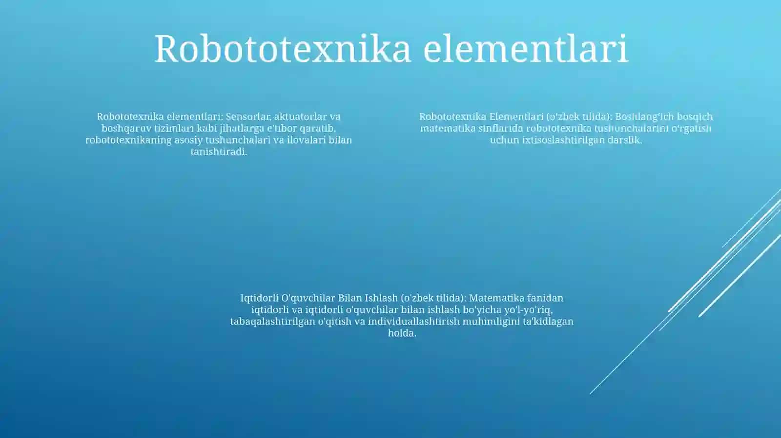 Matematikaga Ixtisoslashtirilgan Boshlang‘Ich Sinflarda Matematika O‘Qitish 3