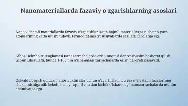 Nanotexnalogiya tarkibiy va fazaviyo‘zgarishlar 3