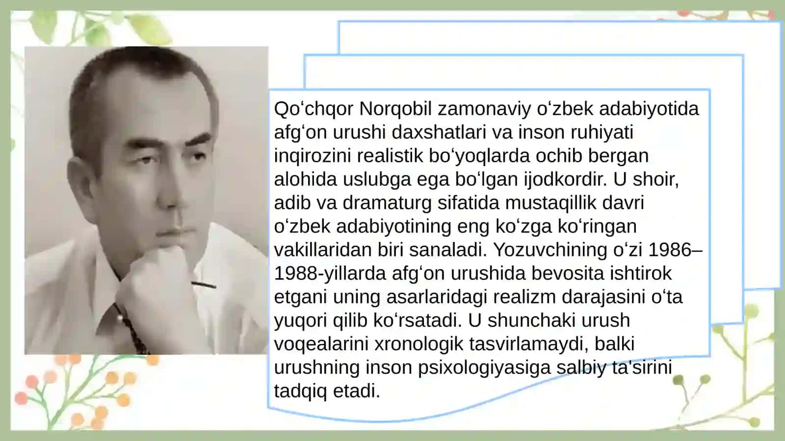 Qoʻchqor Norqobil ijodi 3
