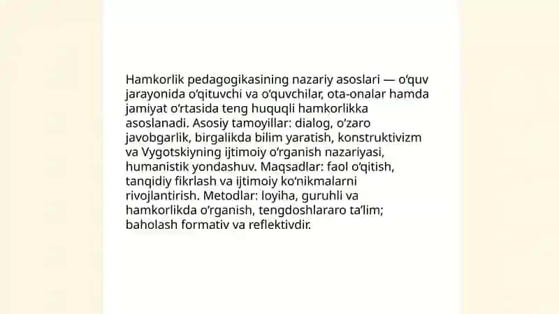 Hamkorlik pedagogikasining kontseptual gʻoyalari 3