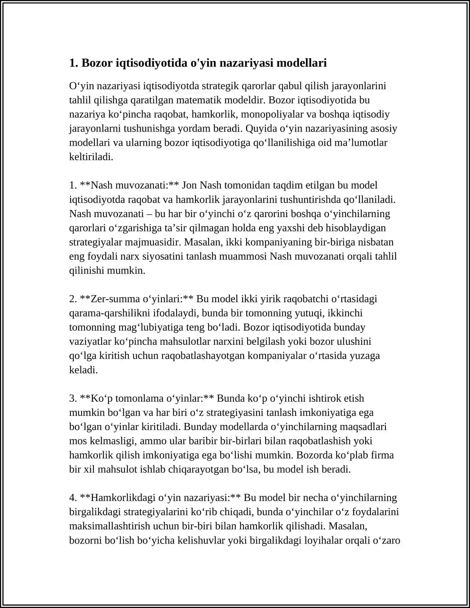 BOZOR IQTISODIYOTI MODELLARI 3