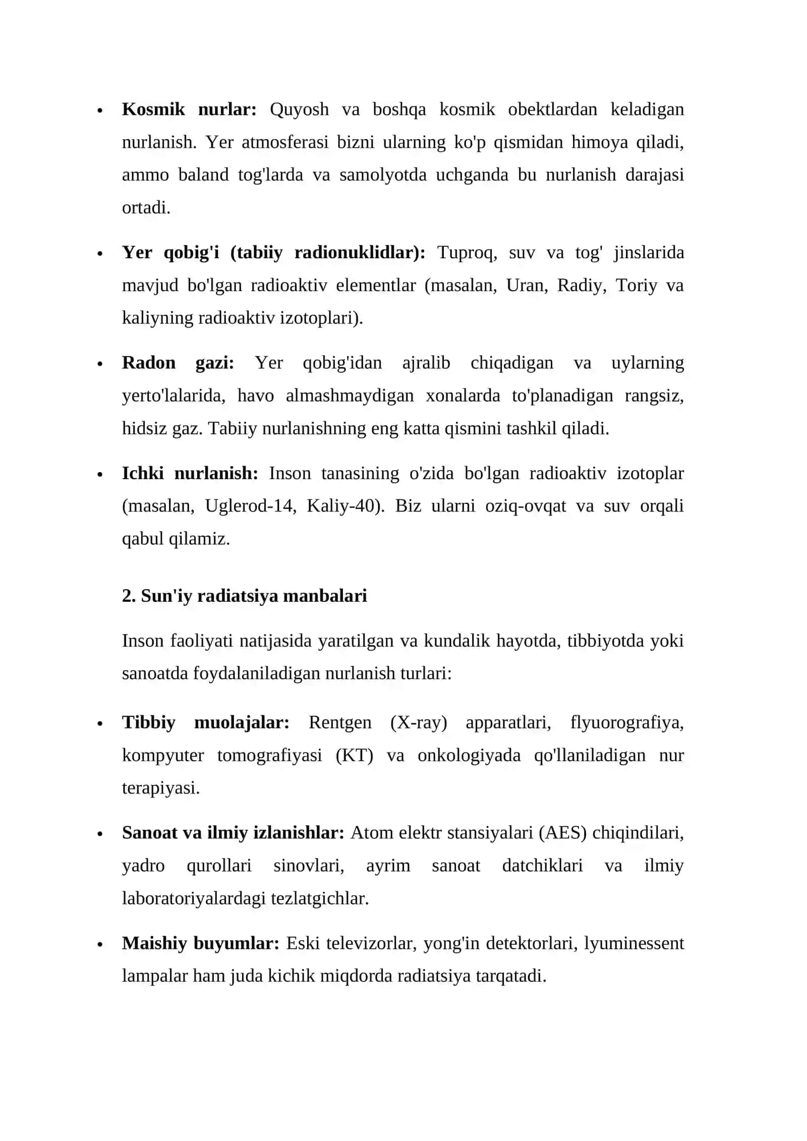 Radiatsiya va inson salomatligiga ta'siri 3
