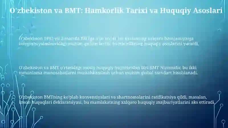 O'zbekistoning BMT bilan hamkorlik aloqalari 3