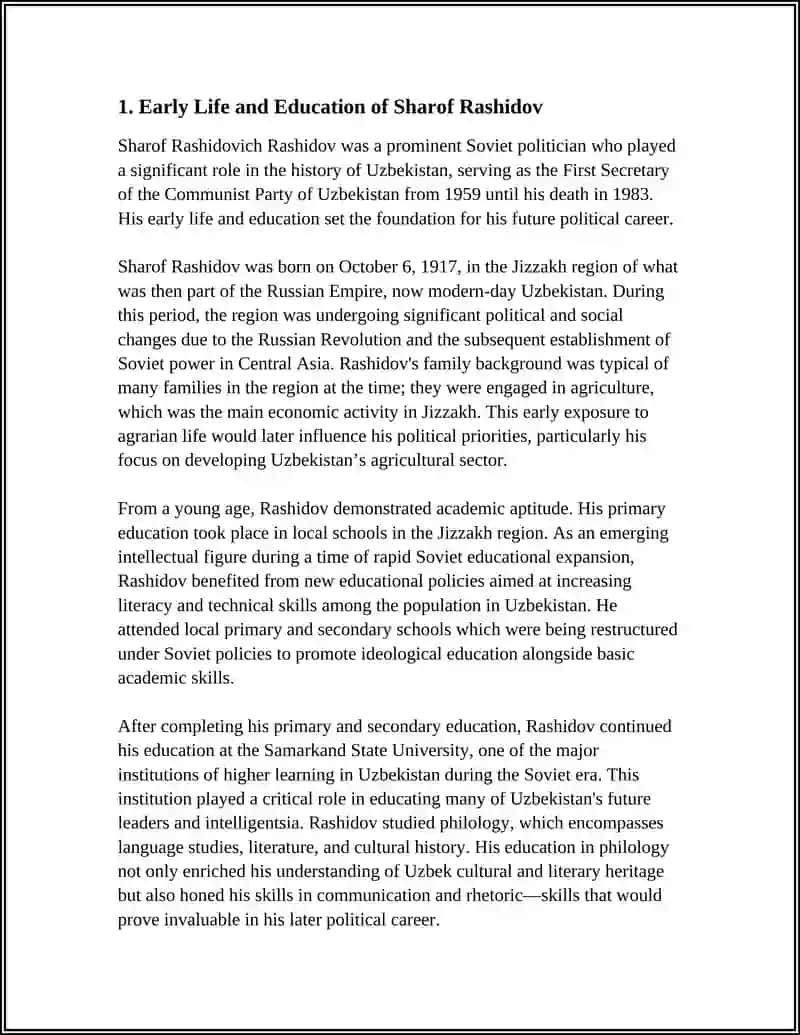 Sharof Rashidov Referat 3