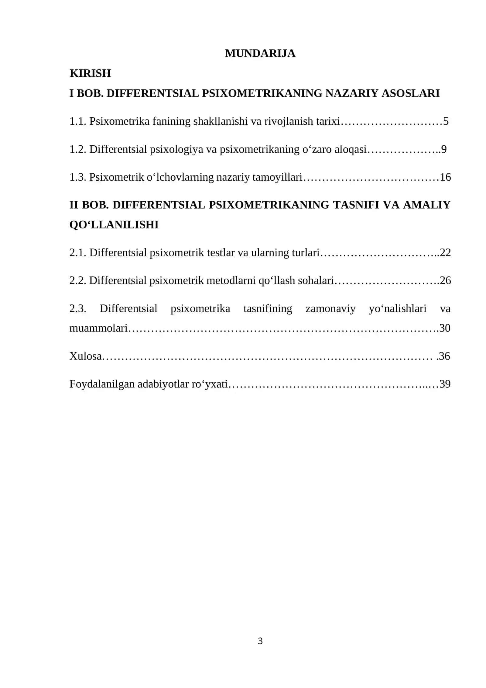 Differentsial psixometrika tasnifi 3