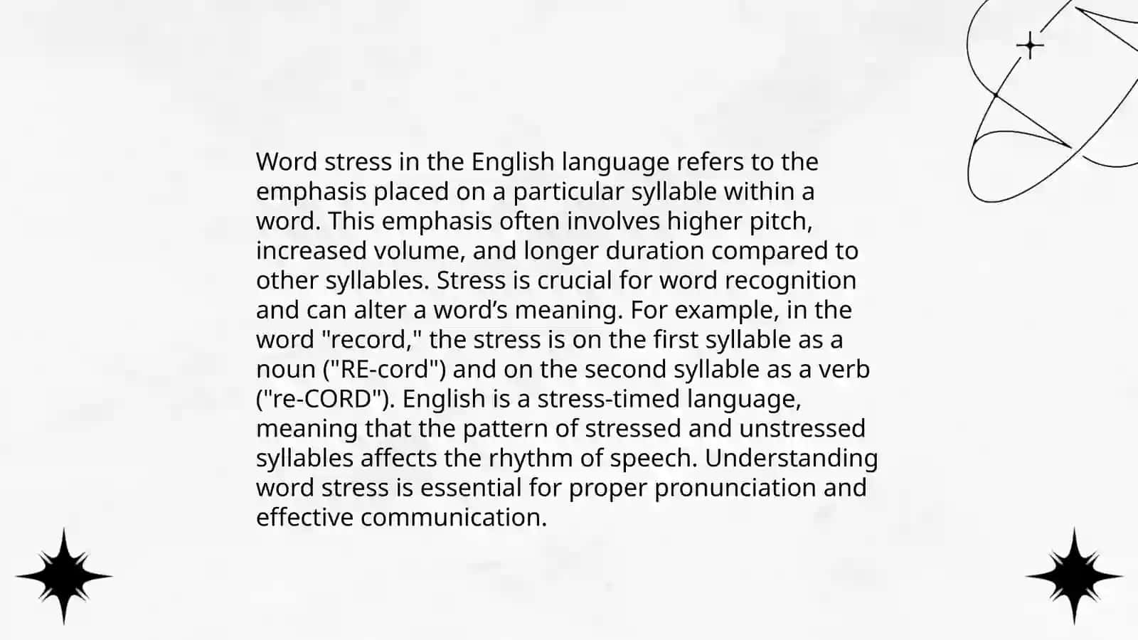 Word-stress. Stress in compound words Secondary stress. Stress shift 3