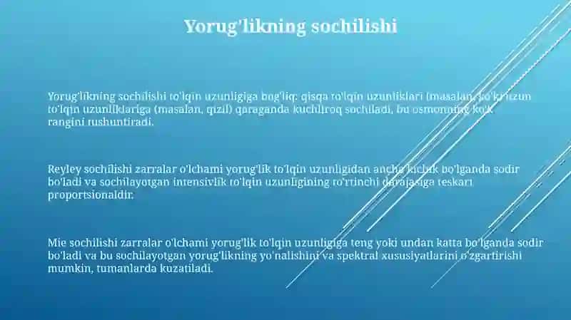 Yorug'likning sochilishi va Spektrografiya 3