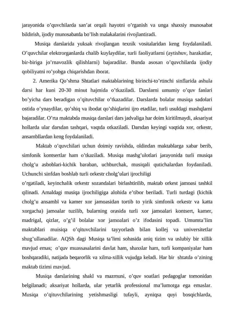 Xorijiy mamlakatlarda Musiqa tarbiyasi tizimi 3