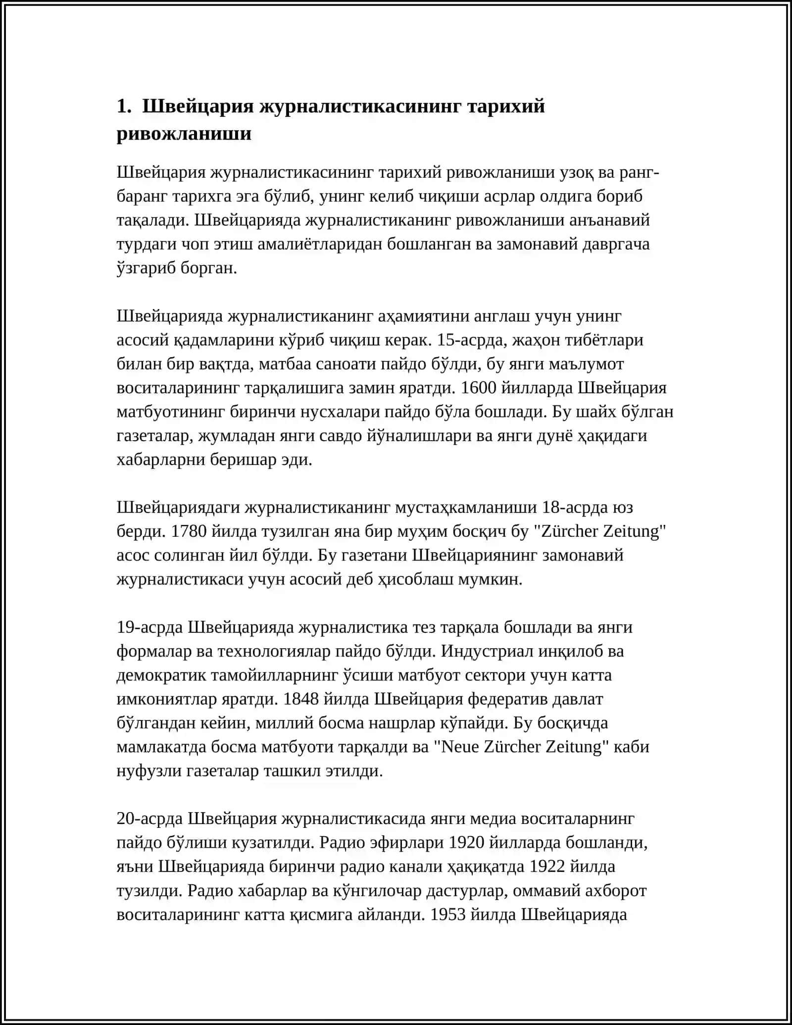 SHVEYTSARIYA JURNALISTIKASI TARIXI 3