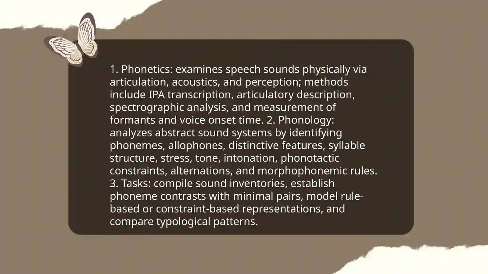 The main tasks of linguistics 3