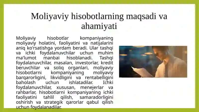 Moliyaviy hisobotning konseptual asoslari 3