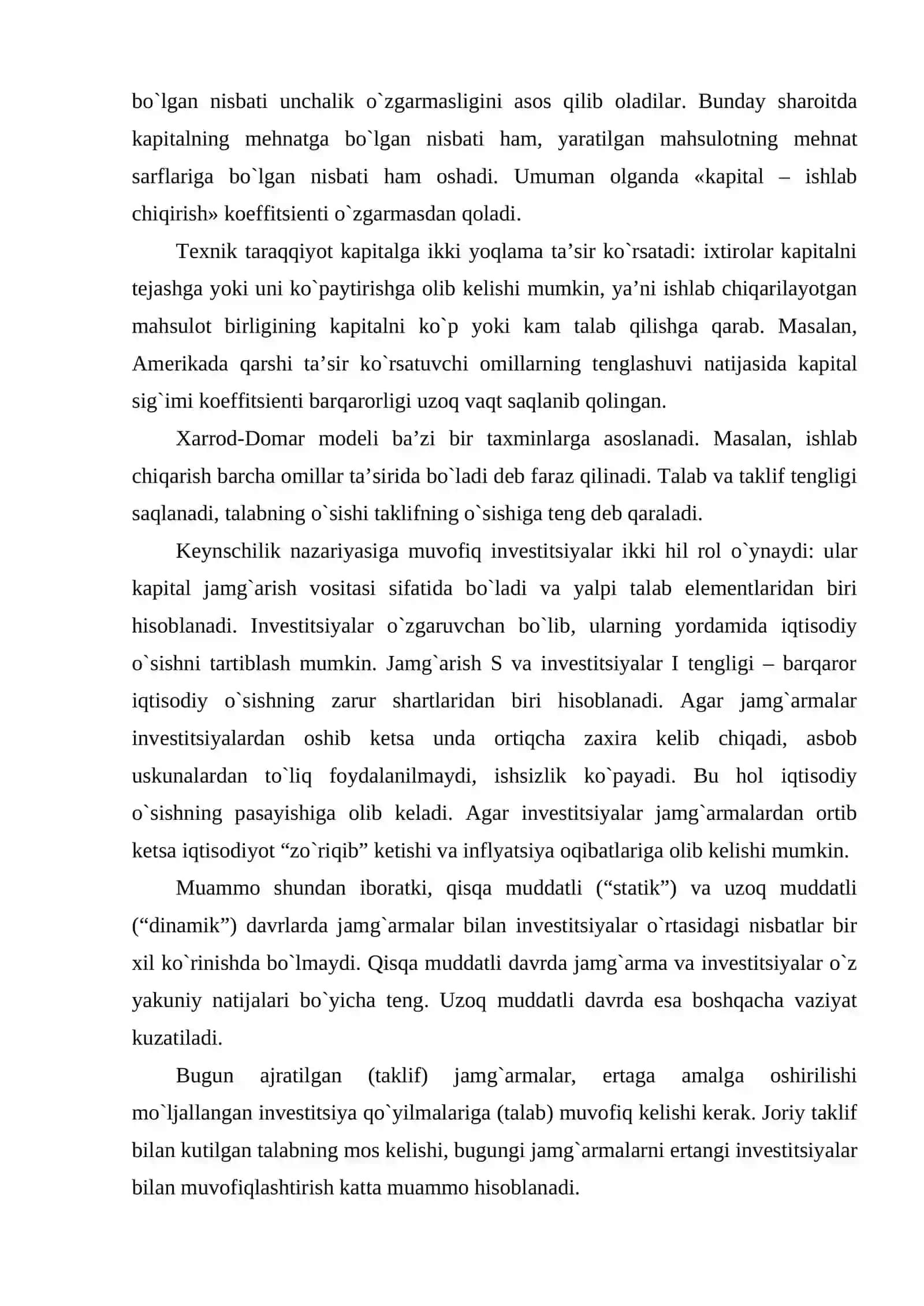 Iqtisodiy o‘sish va rivojlanishning sodda modeli 3