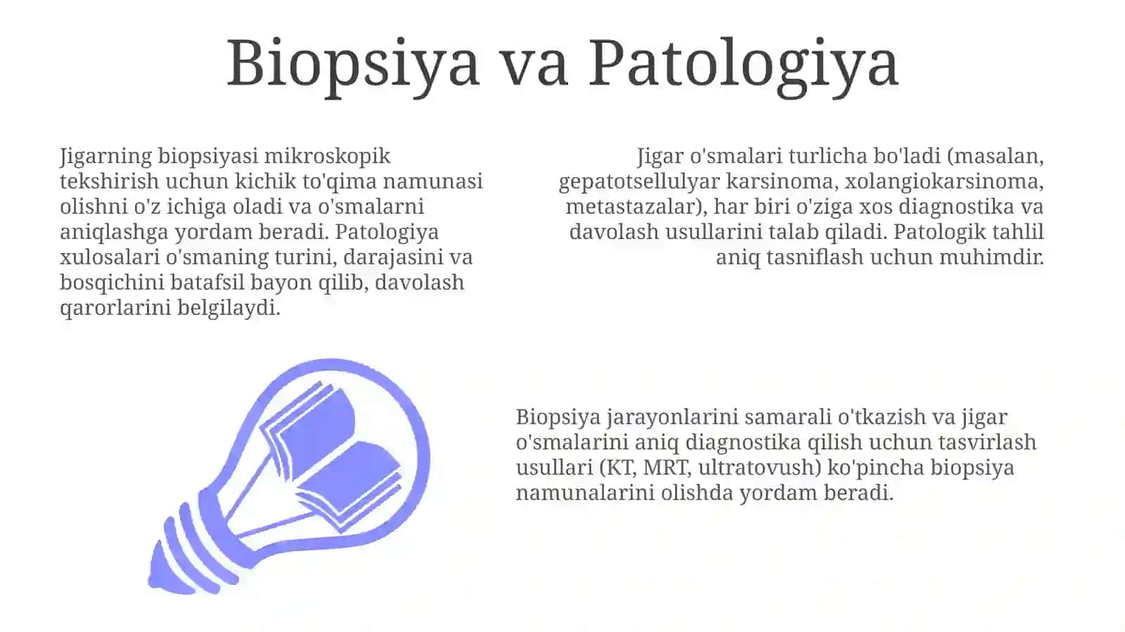 Jigar o'smalari turlari va xususiyatlari 3