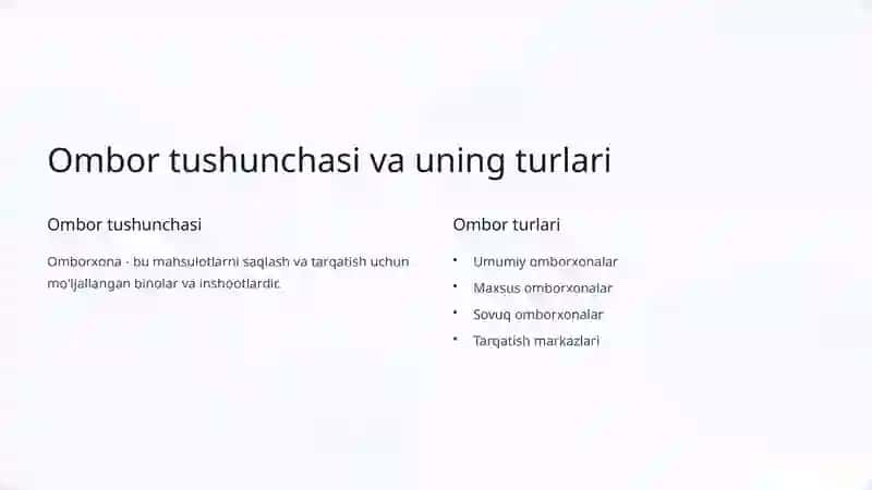 Omborxona va saqlash logistikasi 3