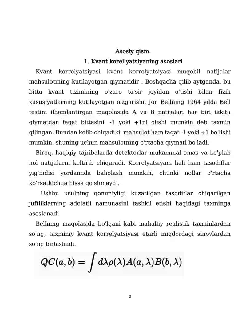 Kvant korellyastiya 3