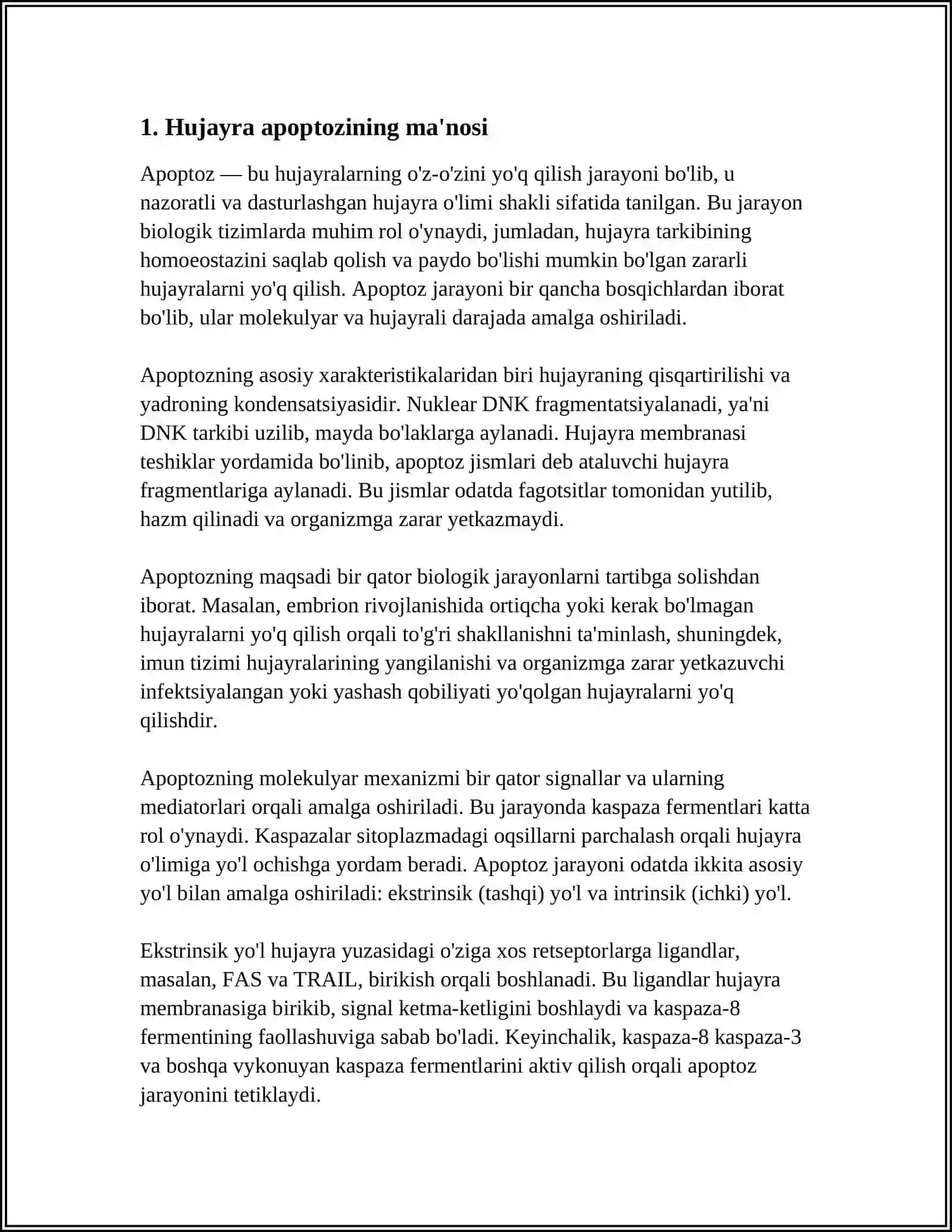 HUJAYRA APPOPTOZI VA UNING AHAMIYATI 3