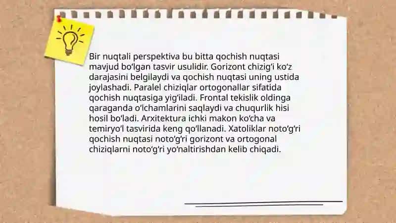 Bir nuqtali perspektiva 3