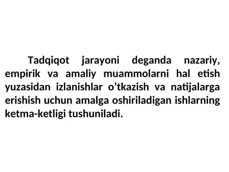 Tadqiqot jarayoni bosqichlari 3