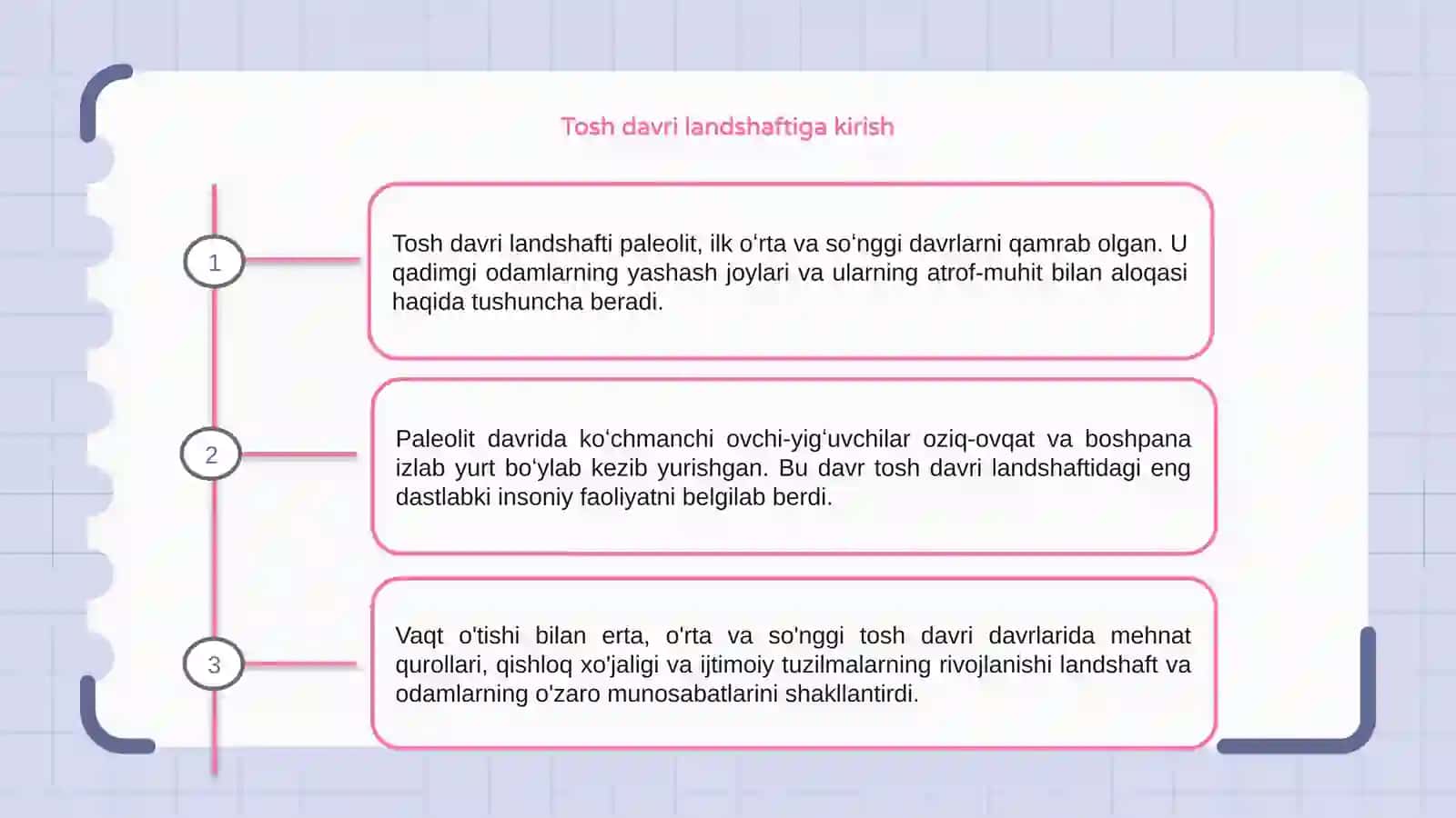 Tosh davri landshafti paleolit , ilk o'rta so'nggi 3
