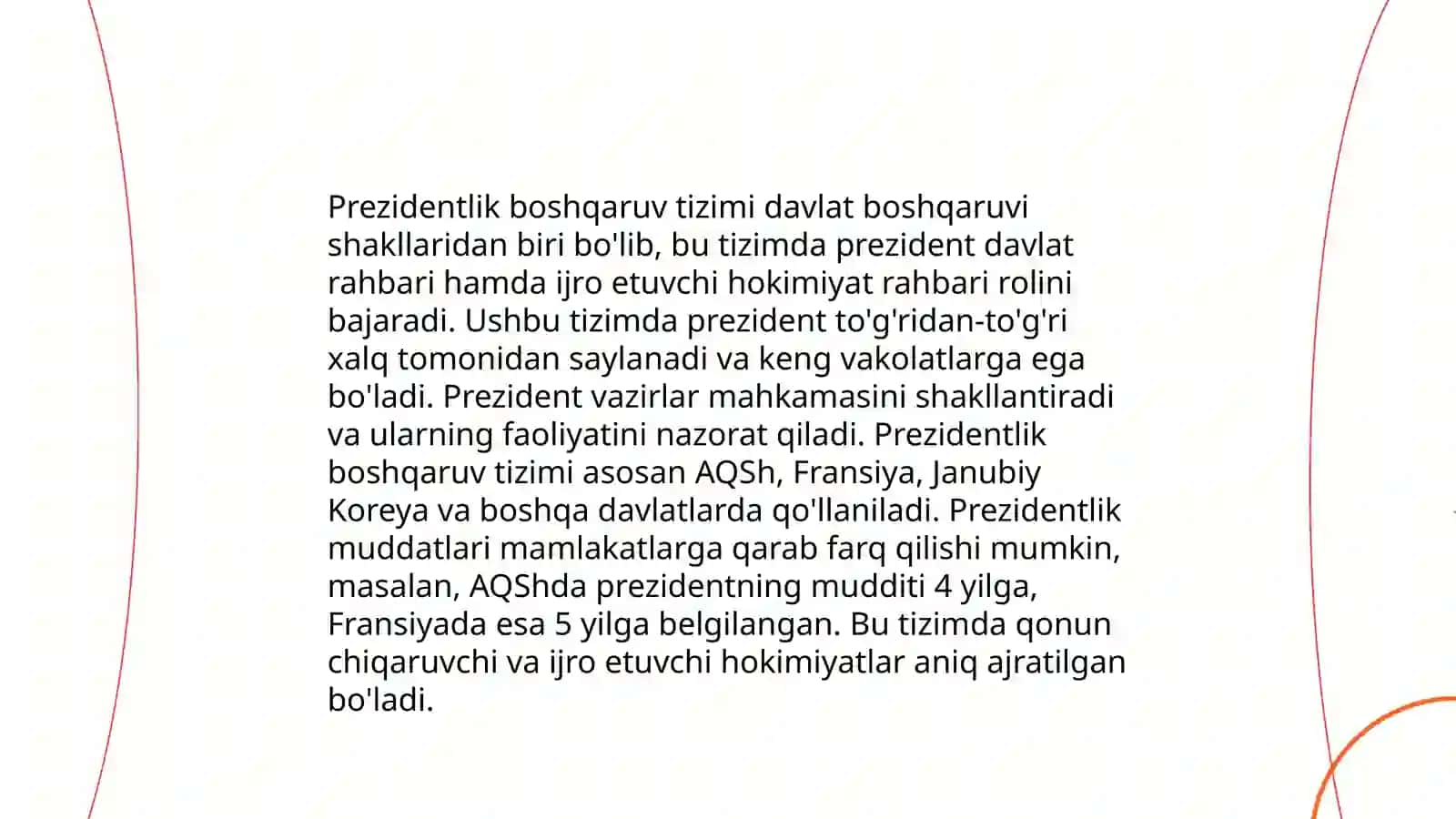 Prezidentlik boshqaruvining joriy etilishi va uning sabablari 3